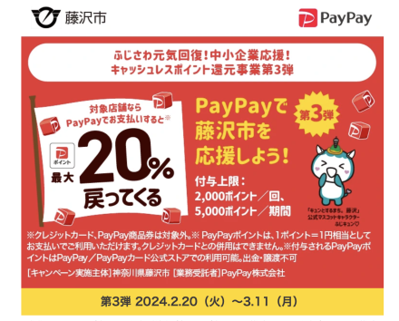 PayPay×藤沢市のキャンペーン第3弾